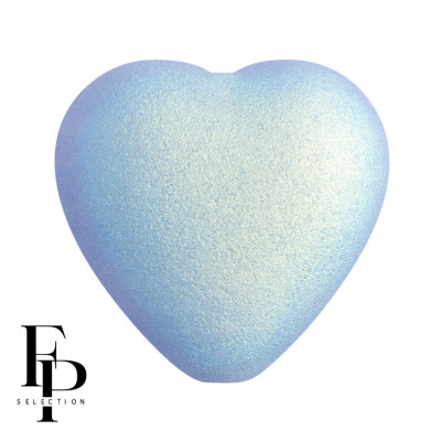 Opaque Sky Blue Matte AB Czech Glass Heart Beads 15x16mm