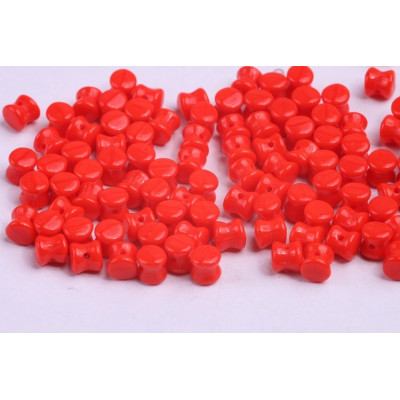 Pellet par Puca Red Opaque 93180 | 4x6mm Czech Glass Beads