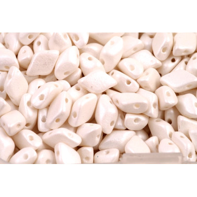 Matubo GemDuo Pearl Shine White 02010/24001 | Czech Glass Beads