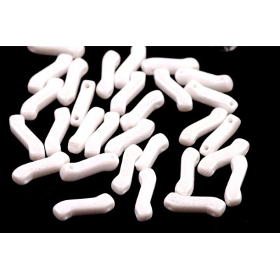 Matubo Z Beads 10mm White Luster 03000/14400 | Czech Glass