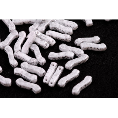 Matubo Z Bead 10mm Opaque White Speckled 03000/15481 | 30pcs