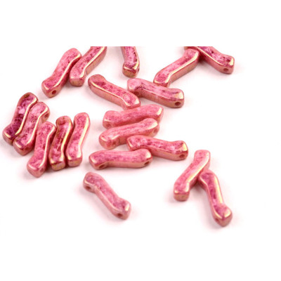 Matubo Z Beads 10mm Fuchsia Picasso 03000/15495 | Czech Glass Beads