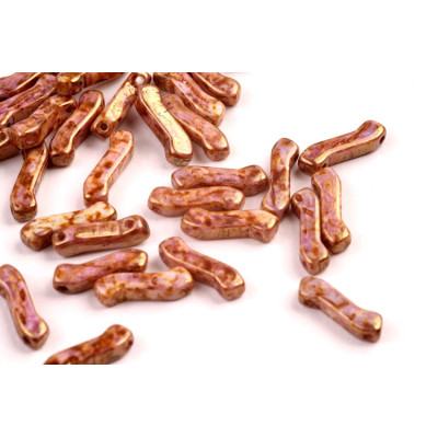 Matubo Z Beads 10mm Mauve Bronze 03000/15695 | 2-Hole Glass Beads