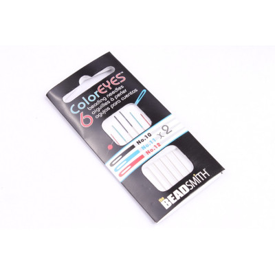 BeadSmith ColorEYES Beading Needles Mix Size 10-12 (6 pcs)