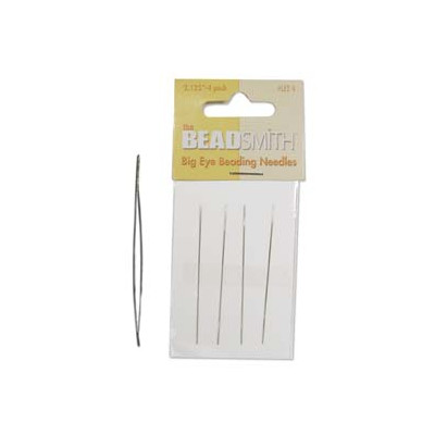 55mm Big Eye Beading Needles (4pcs) - The Beadsmith Easy Threading