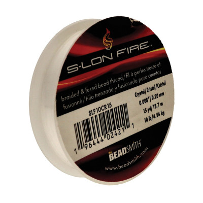 S-lon FIRE Beading Thread 0.20mm (13.7m) - Crystal
