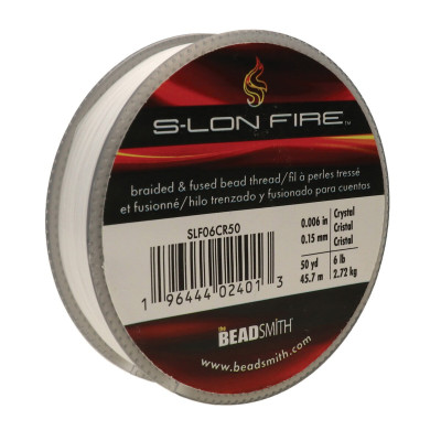 Fil à perler BeadSmith S-lon FIRE 0.15 mm - Clear (45.7m)