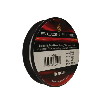 S-lon FIRE Beading Thread 0.12 mm (114.3m) - Crystal | BeadSmith