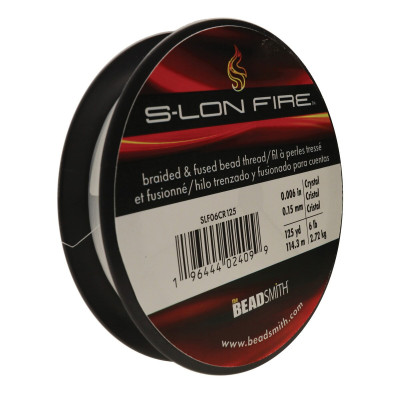 S-lon FIRE Beading Thread 0.15 mm (114.3m) - Crystal Clear