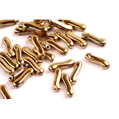 Matubo Z Bead 10mm Gold 2-Hole Glass Beads 00030/26440 | 30pcs