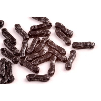 Matubo Z Bead 10mm Brown Silver 23980/83500 | 2-Hole Czech Beads