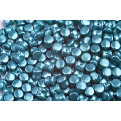 Preciosa Pellet Beads Teal Blue Pearl 02010/25043 | 4x6mm Czech Glass