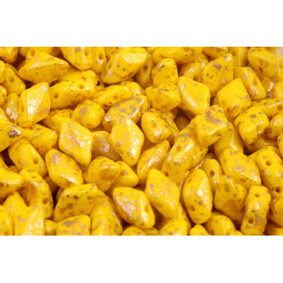 Matubo GemDuo 8x5mm Gold Splash Limon 83120/94401