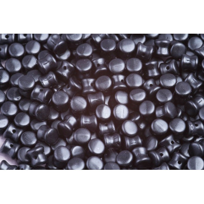 Preciosa Pellet Beads 4x6mm Anthracite 02010/25037 | Czech Glass