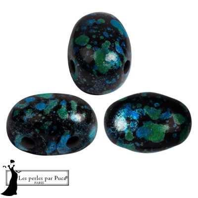 Samos par Puca 5x7mm Enamel Turquoise 23980/94605 | Czech Glass