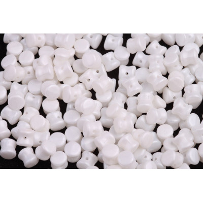 Preciosa Pellet® par Puca® 4x6mm White Silk Matt 02010 | Czech Beads
