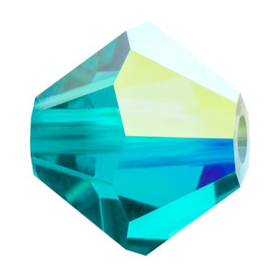 Preciosa Bicone MC Beads 5mm Blue Zircon AB 60230 | Glass Beads