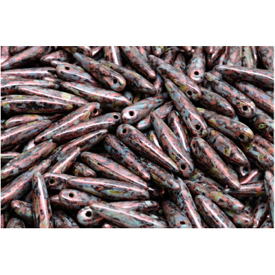 Preciosa Thorn Beads 5x16mm Copper Teal 23980/65324 | Czech Glass