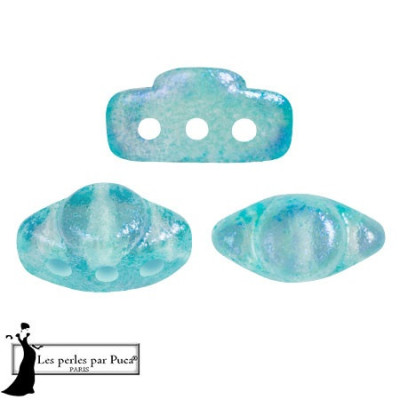 Volos® par Puca® 4x8mm Candy Curacao 00030/12608 | 3-Hole Beads