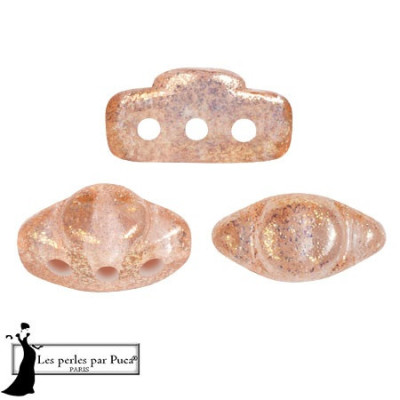 Volos par Puca Candy Peach 00030/12601 4x8mm | 3-Hole Beads