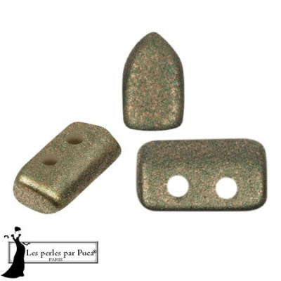 Piros® par Puca® Bronze Green 00030/13322 | Czech 2-Hole Beads