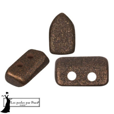 Piros® par Puca® 2-Hole Beads Bronze Maroon 00030/13321 | Czech Glass