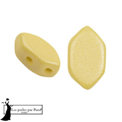 Paros® par Puca® 7x4mm Vogue Mat Canary Yellow 24802 | Glass Beads