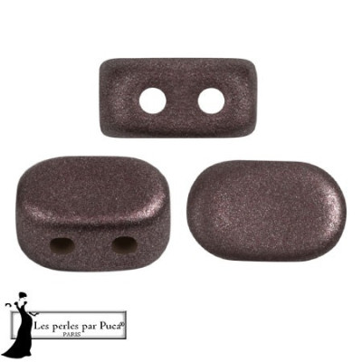 Lipsi par Puca 7x4mm Metal Shine Plum 29619 | Czech Glass Beads