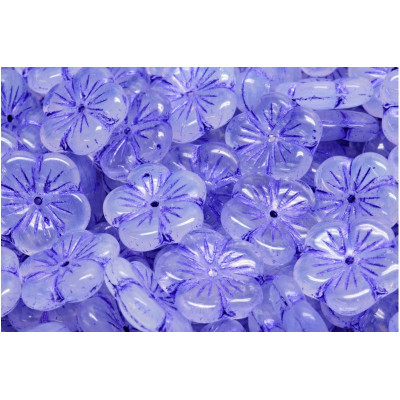 Apple Flower Beads 14x14mm Violet R0201-43810 | Czech Glass Beads