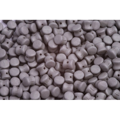 Pellet Preciosa Perlen 4x6mm Grey Silk Matt | Glasperlen