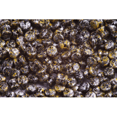 Preciosa Pellet Beads Granite Yellow 23980/45701 | 4x6mm Glass