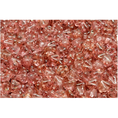 Bell Flower Beads 4x6mm Pink Luster 14495 | Czech Glass Beads