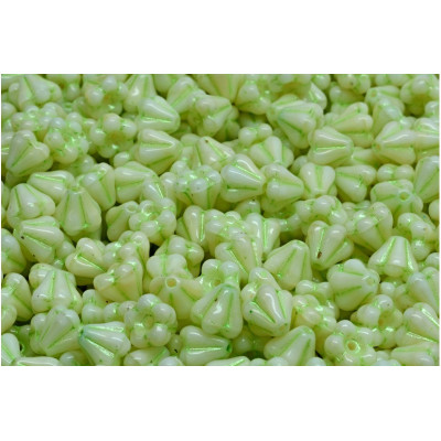 Bell Flower Beads 4x6mm Lime Green 07104-43813 | Czech Glass
