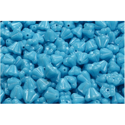 Bell Flower Beads 4x6mm Light Blue 63020-54312 | Czech Glass