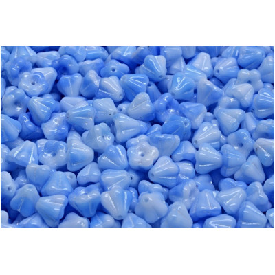 Bell Flower Beads 4x6mm Light Blue 07314-54312 | Czech Glass