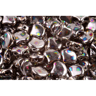 Matubo Ginko Beads Jet Silver Rainbow Cube 23980/27125CU | 20 pcs