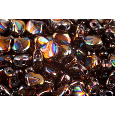 Matubo Ginko Beads Jet Orange Rainbow Batik 23980/27725BA 20pcs