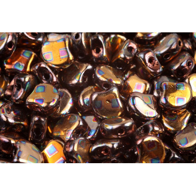 Matubo Ginko Beads Jet Orange Rainbow Cube 23980/27725CU 7.5mm