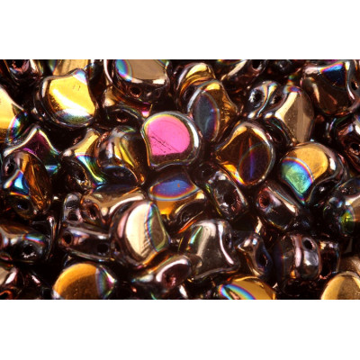 Matubo Ginko Beads Jet Orange Rainbow 23980/27725BD | 7.5mm