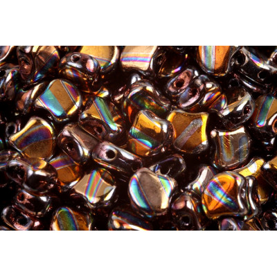 Matubo Ginko Beads Jet Orange Rainbow 23980/27725LI | 7.5mm Czech