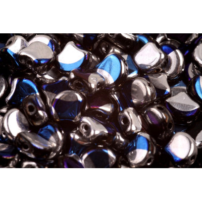 Matubo Ginko Beads Jet Blue Moon 7.5mm 23980/27915BD | Czech Glass