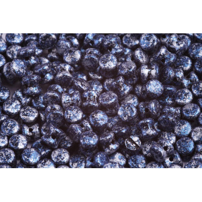 Czech Preciosa Pellet Beads 4x6mm Granite Blue 23980/45706 | 30pcs