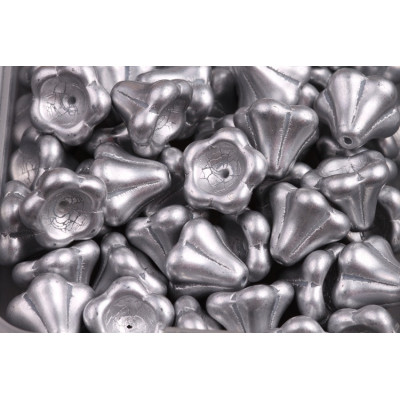 Bell Flower Beads 11x13mm Silver 00030-40000 | Czech Glass Beads