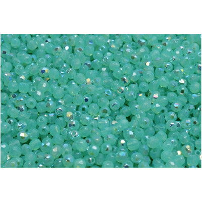 Fire Polished Beads 3mm Aqua AB 61100-28701 | Czech Glass