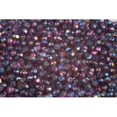 Fire Polished Beads 3mm Violet Iridescent 00030-28137-95100 | Glass