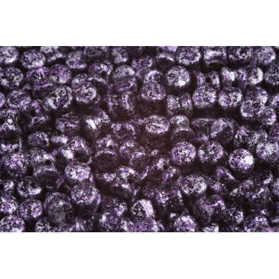 Preciosa Pellet par Puca Beads 4x6mm Granite Violet 45710 | Glass