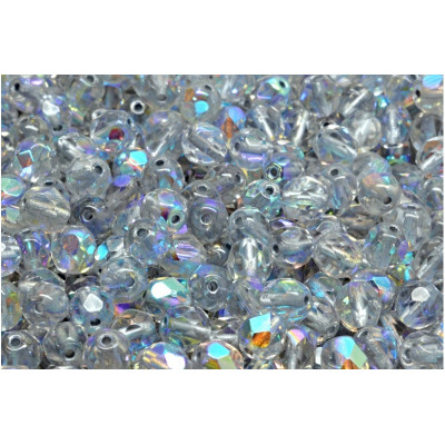 Czech Fire Polished Beads 4mm Crystal AB 00030-81800-28701