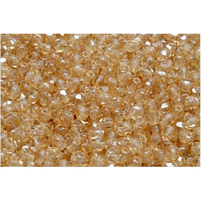 Fire Polished Beads 4mm Honey Gold 14413 | Rutkovsky Czech Glass