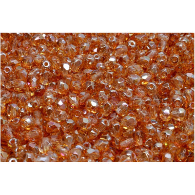 Fire Polished Beads 4mm Orange 00030-29121 | Czech Glass Beads