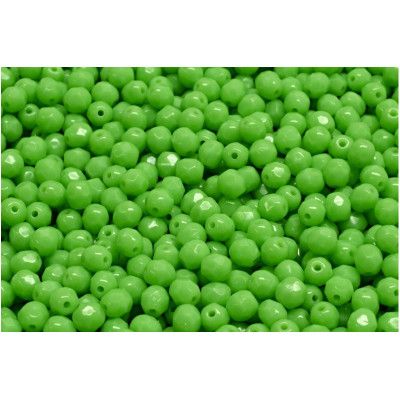 Fire Polished Beads 4mm Lime Green 53200 | Czech Glass Beads